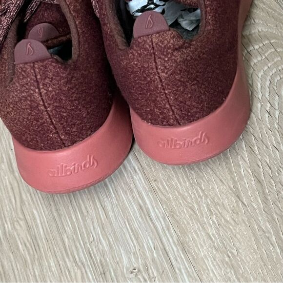 Allbirds Wool Runners Rust Brown Slip On Lace up Comfort Sneaker 9 Like New - Picture 8 of 12